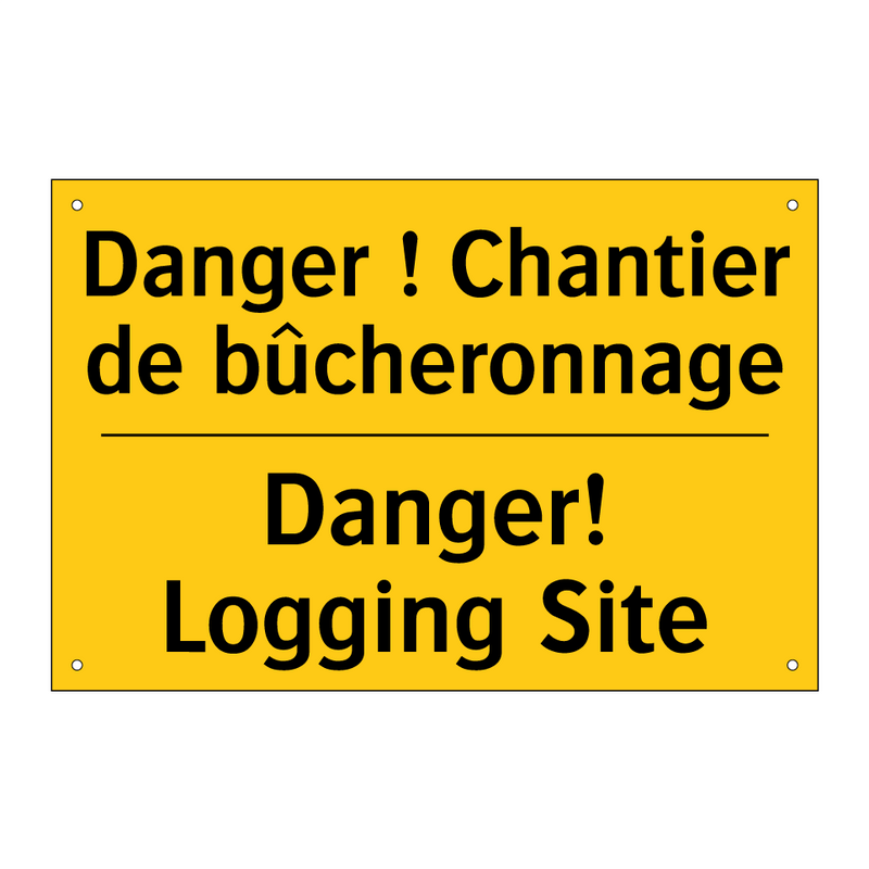 Danger ! Chantier de bûcheronnage /.../ - Danger! Logging Site