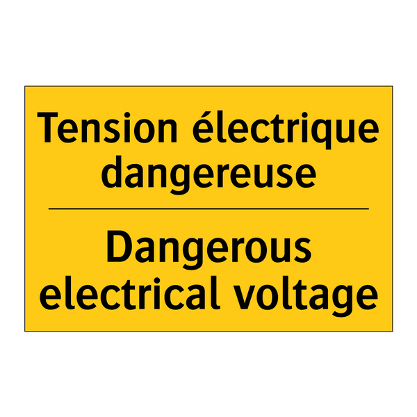 Tension électrique dangereuse - Dangerous electrical voltage