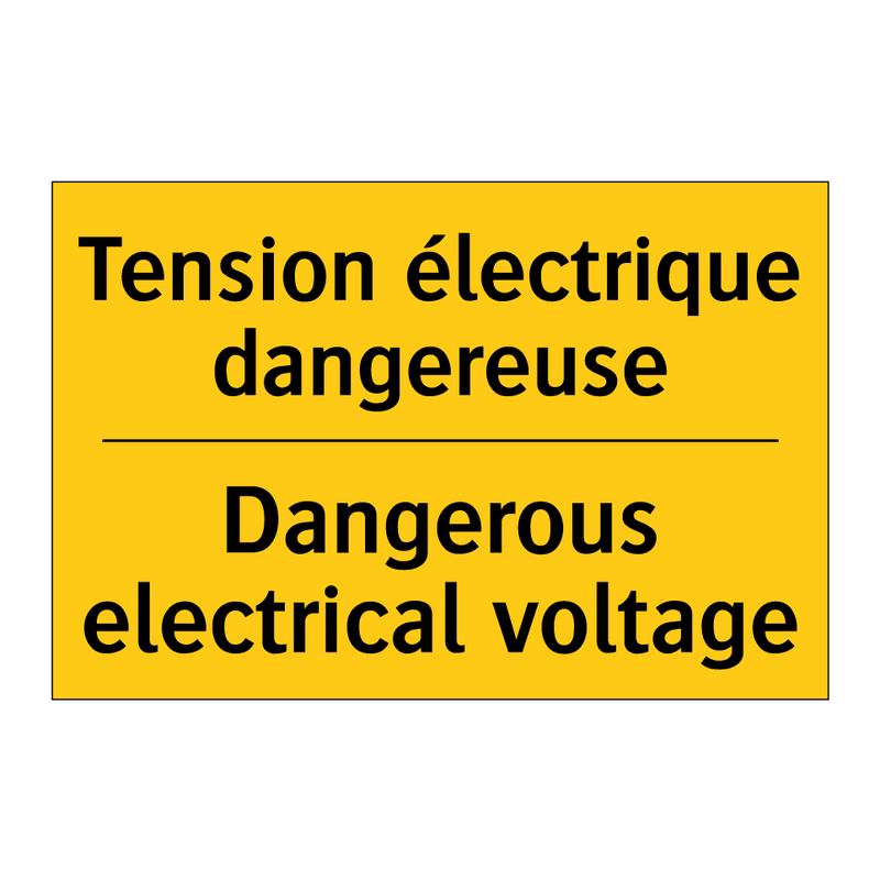 Tension électrique dangereuse - Dangerous electrical voltage