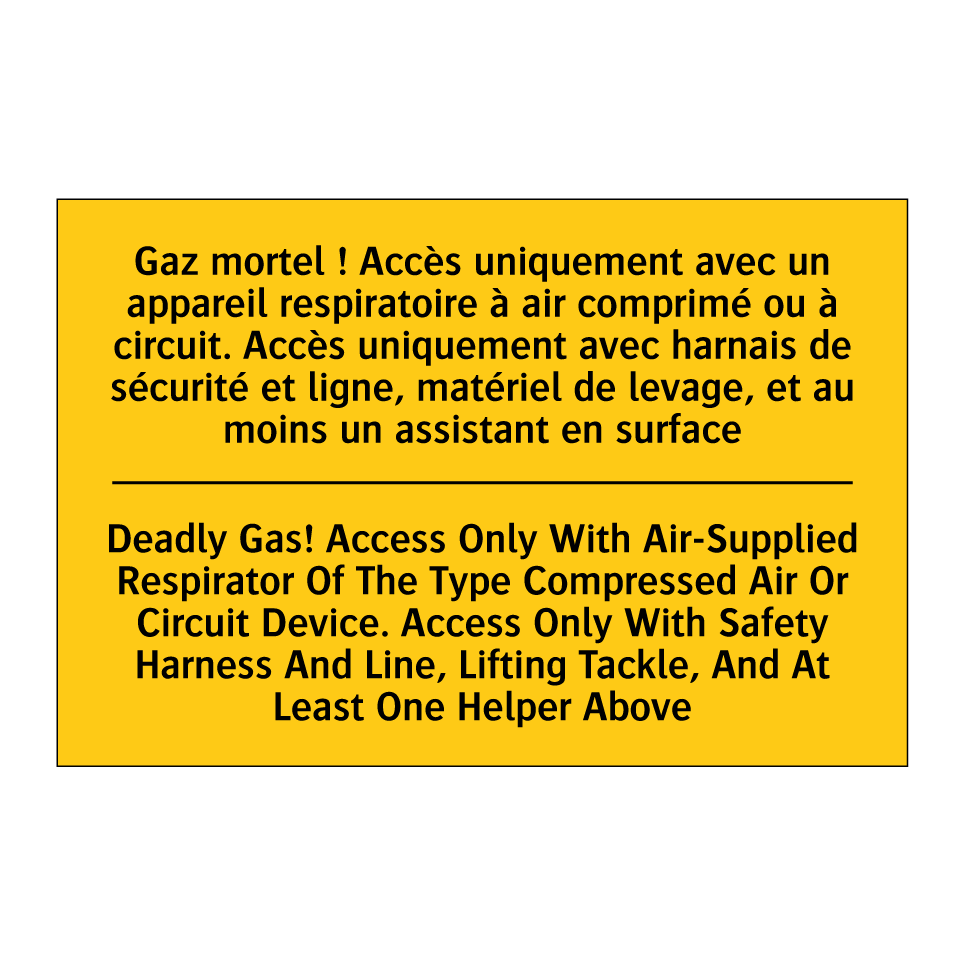 Gaz mortel ! Accès uniquement  /.../ - Deadly Gas! Access Only With Air-Supplied  /.../