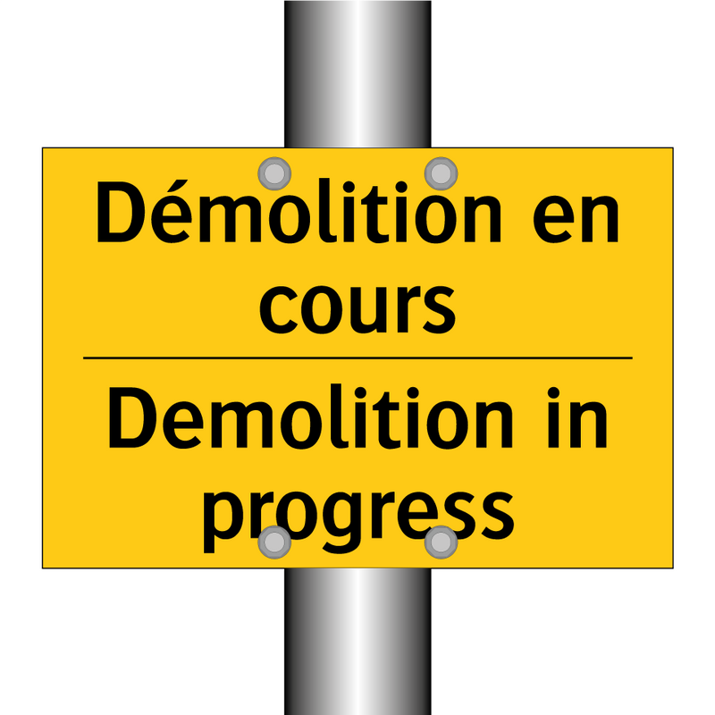 Démolition en cours - Demolition in progress