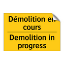 Démolition en cours - Demolition in progress