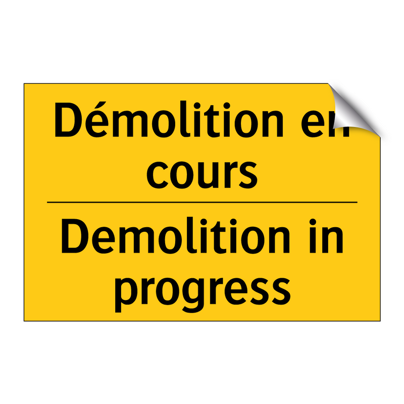 Démolition en cours - Demolition in progress