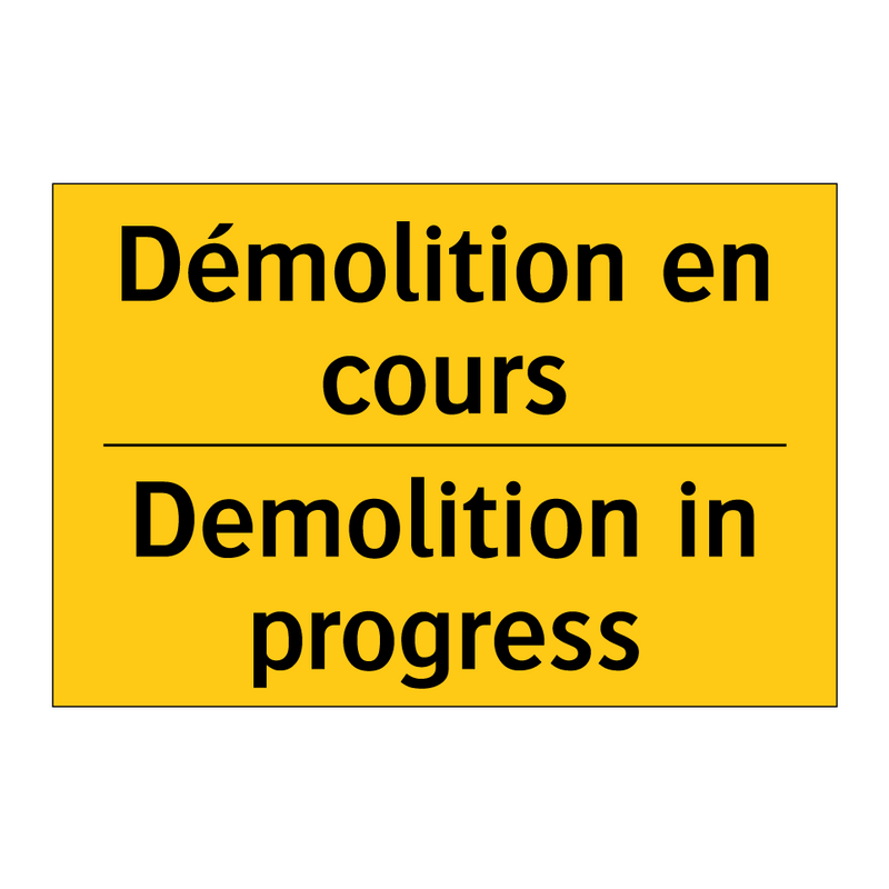 Démolition en cours - Demolition in progress