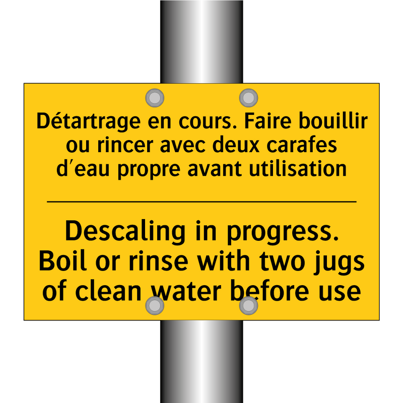 Détartrage en cours. Faire bouillir  /.../ - Descaling in progress. Boil or  /.../