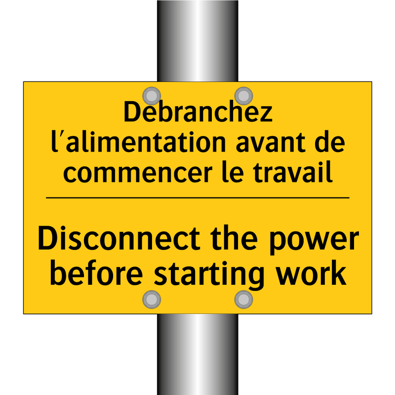 Débranchez l'alimentation avant  /.../ - Disconnect the power before starting  /.../