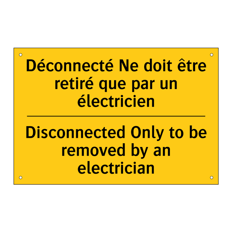 Déconnecté Ne doit être retiré  /.../ - Disconnected Only to be removed  /.../