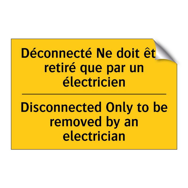 Déconnecté Ne doit être retiré  /.../ - Disconnected Only to be removed  /.../