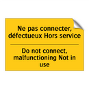 Ne pas connecter, défectueux Hors  /.../ - Do not connect, malfunctioning  /.../