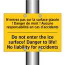 N'entrez pas sur la surface glacée  /.../ - Do not enter the ice surface!  /.../