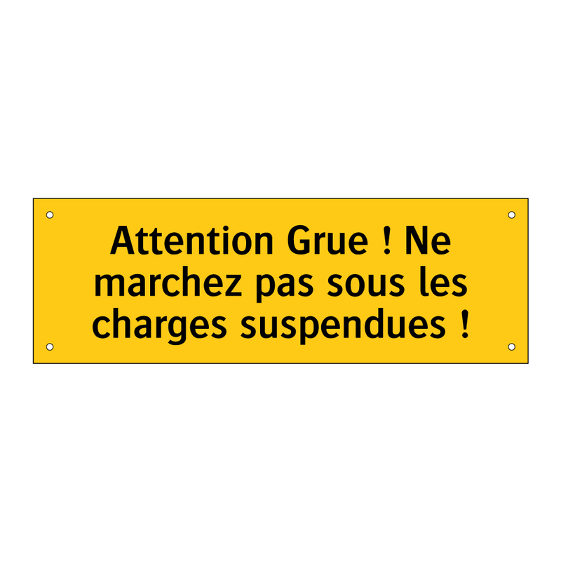 Attention Grue ! Ne marchez pas sous les charges suspendues !