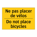 Ne pas placer de vélos - Do not place bicycles