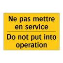 Ne pas mettre en service - Do not put into operation