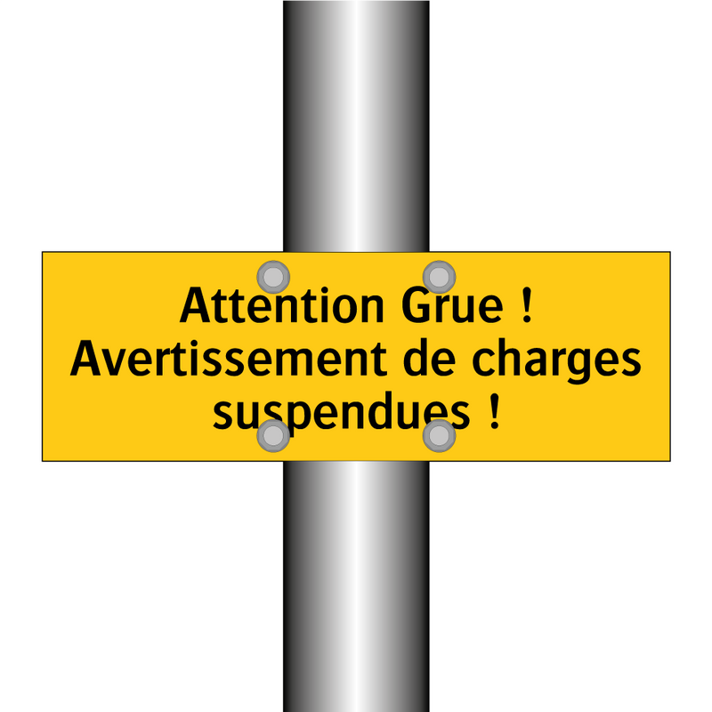 Attention Grue ! Avertissement de charges suspendues !