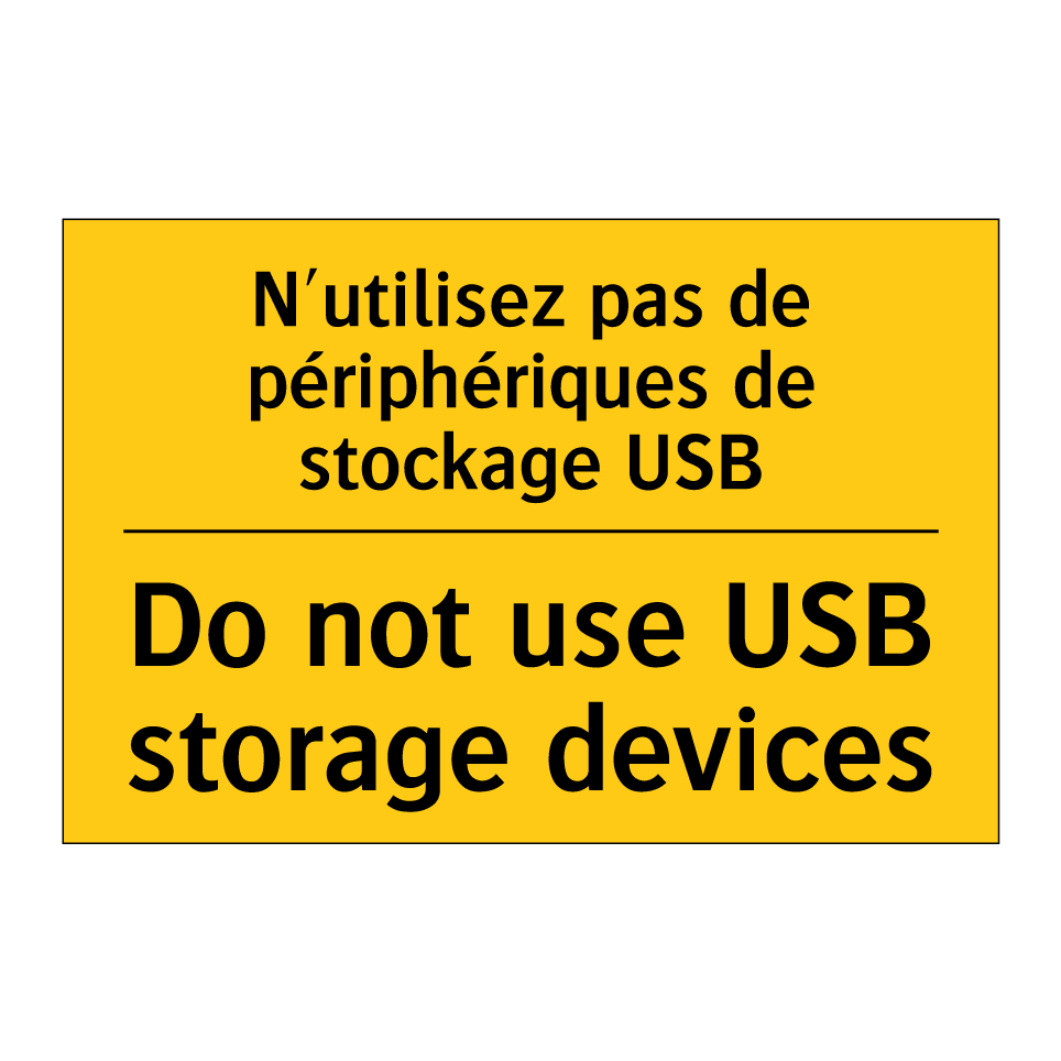 N'utilisez pas de périphériques  /.../ - Do not use USB storage devices