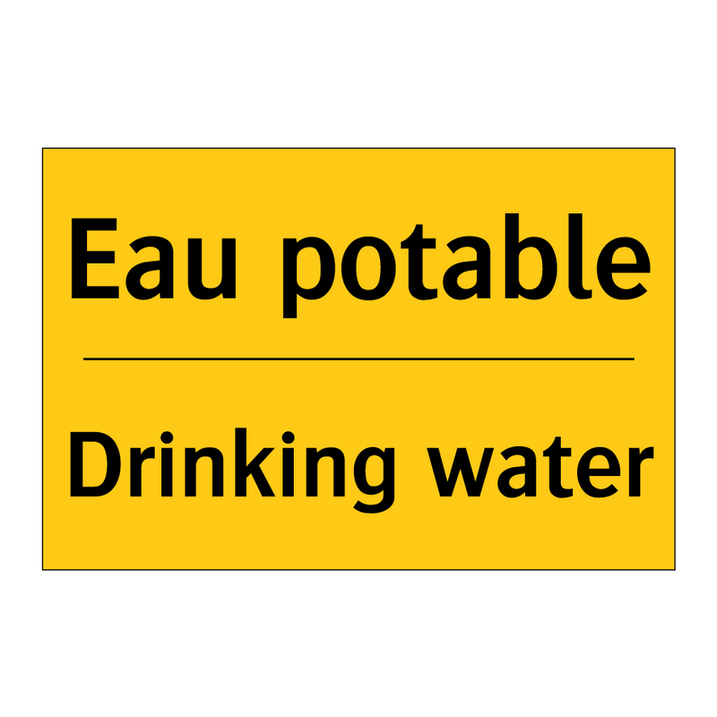 Eau potable - Drinking water