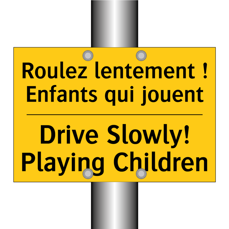 Roulez lentement ! Enfants qui  /.../ - Drive Slowly! Playing Children