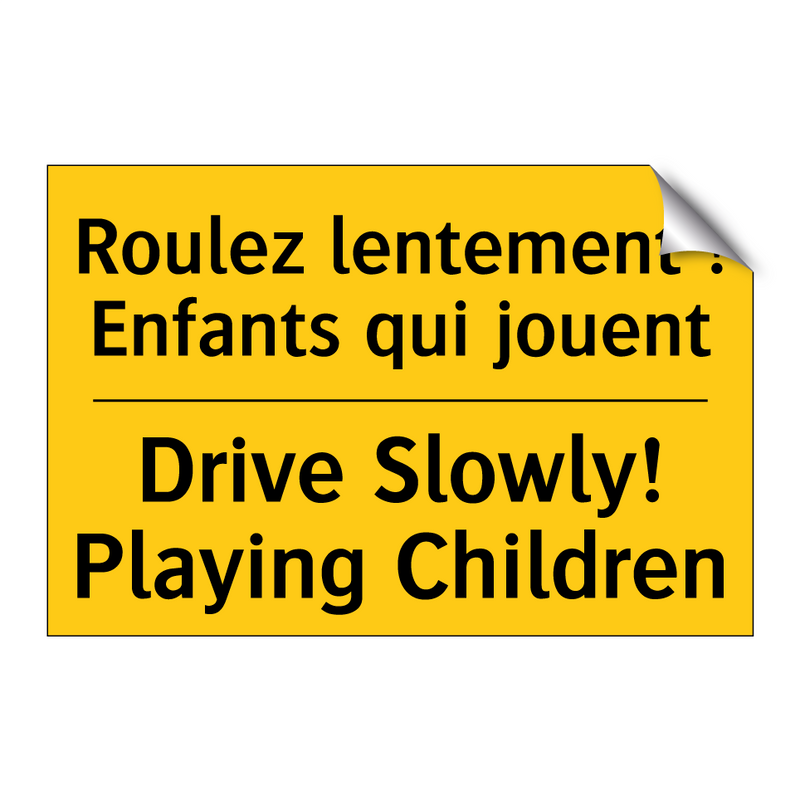 Roulez lentement ! Enfants qui  /.../ - Drive Slowly! Playing Children