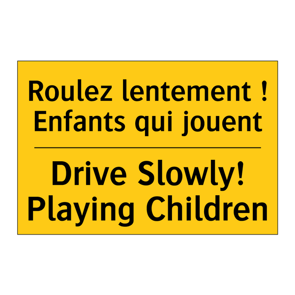 Roulez lentement ! Enfants qui  /.../ - Drive Slowly! Playing Children