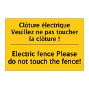 Clôture électrique Veuillez ne  /.../ - Electric fence Please do not touch  /.../