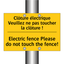 Clôture électrique Veuillez ne  /.../ - Electric fence Please do not touch  /.../