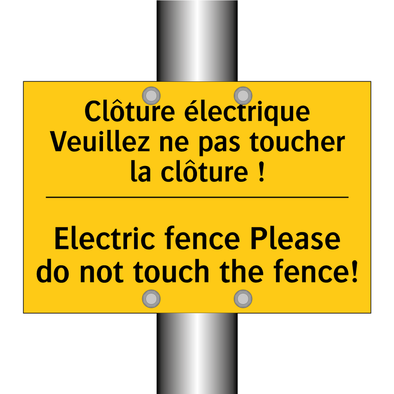 Clôture électrique Veuillez ne  /.../ - Electric fence Please do not touch  /.../