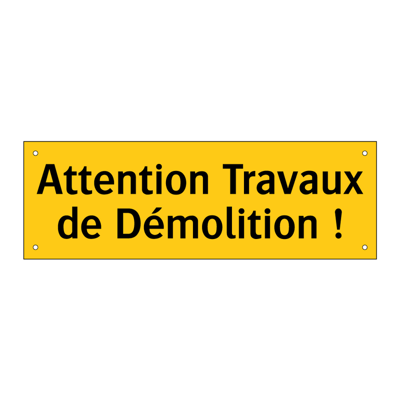 Attention Travaux de Démolition !