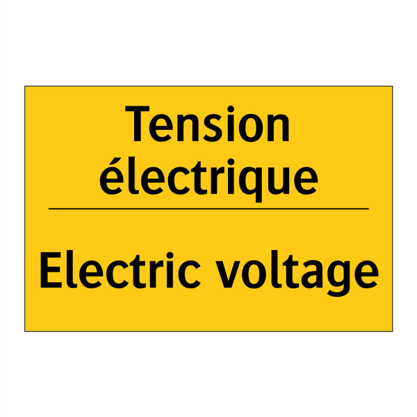 Tension électrique - Electric voltage