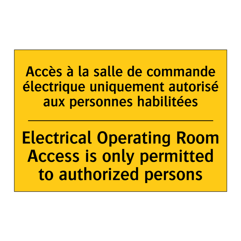 Accès à la salle de commande électrique  /.../ - Electrical Operating Room Access  /.../