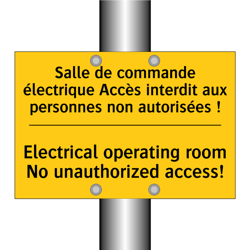 Salle de commande électrique Accès  /.../ - Electrical operating room No unauthorized  /.../