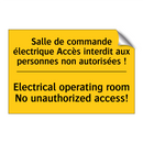 Salle de commande électrique Accès  /.../ - Electrical operating room No unauthorized  /.../