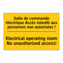 Salle de commande électrique Accès  /.../ - Electrical operating room No unauthorized  /.../
