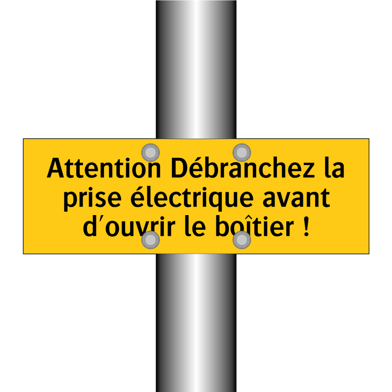 Attention Débranchez la prise électrique avant d'ouvrir le boîtier !