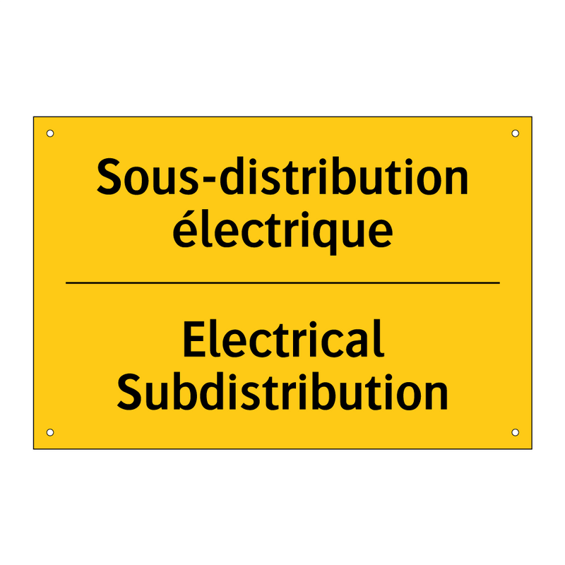 Sous-distribution électrique - Electrical Subdistribution