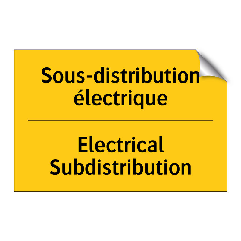 Sous-distribution électrique - Electrical Subdistribution