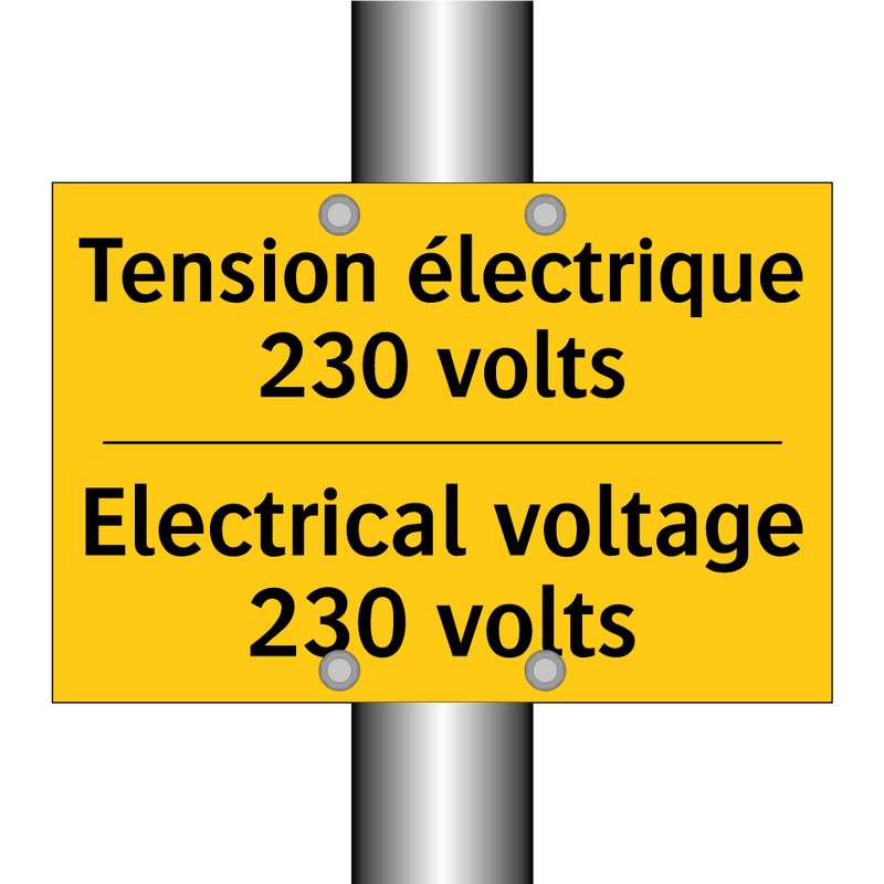 Tension électrique 230 volts - Electrical voltage 230 volts