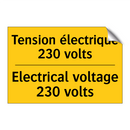 Tension électrique 230 volts - Electrical voltage 230 volts