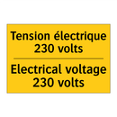 Tension électrique 230 volts - Electrical voltage 230 volts