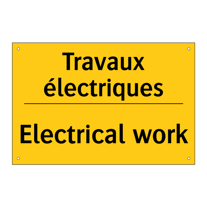 Travaux électriques - Electrical work