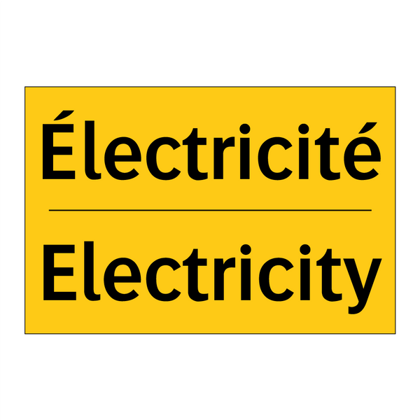Électricité - Electricity