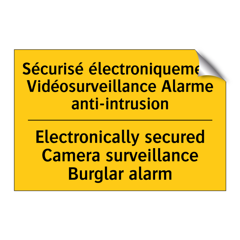 Sécurisé électroniquement Vidéosurveillance  /.../ - Electronically secured Camera  /.../
