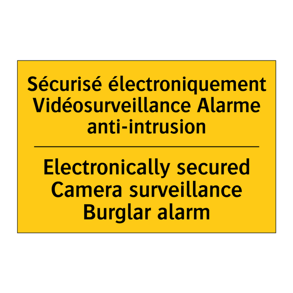Sécurisé électroniquement Vidéosurveillance  /.../ - Electronically secured Camera  /.../