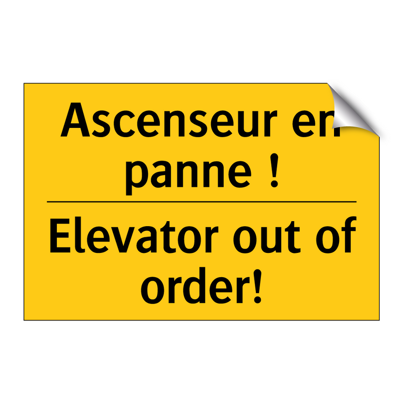 Ascenseur en panne ! - Elevator out of order!