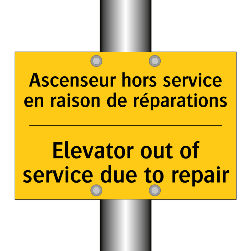 Ascenseur hors service en raison  /.../ - Elevator out of service due to  /.../