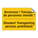 Ascenseur ! Transport de personnes  /.../ - Elevator! Transporting persons  /.../