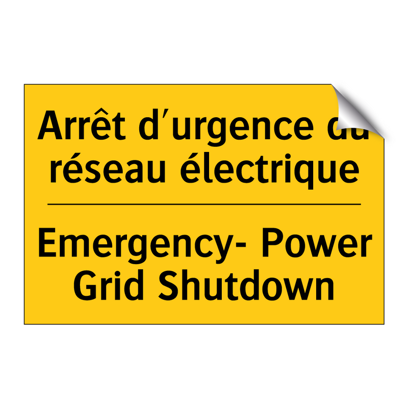 Arrêt d'urgence du réseau électrique /.../ - Emergency- Power Grid Shutdown