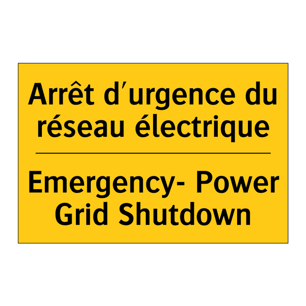 Arrêt d'urgence du réseau électrique /.../ - Emergency- Power Grid Shutdown