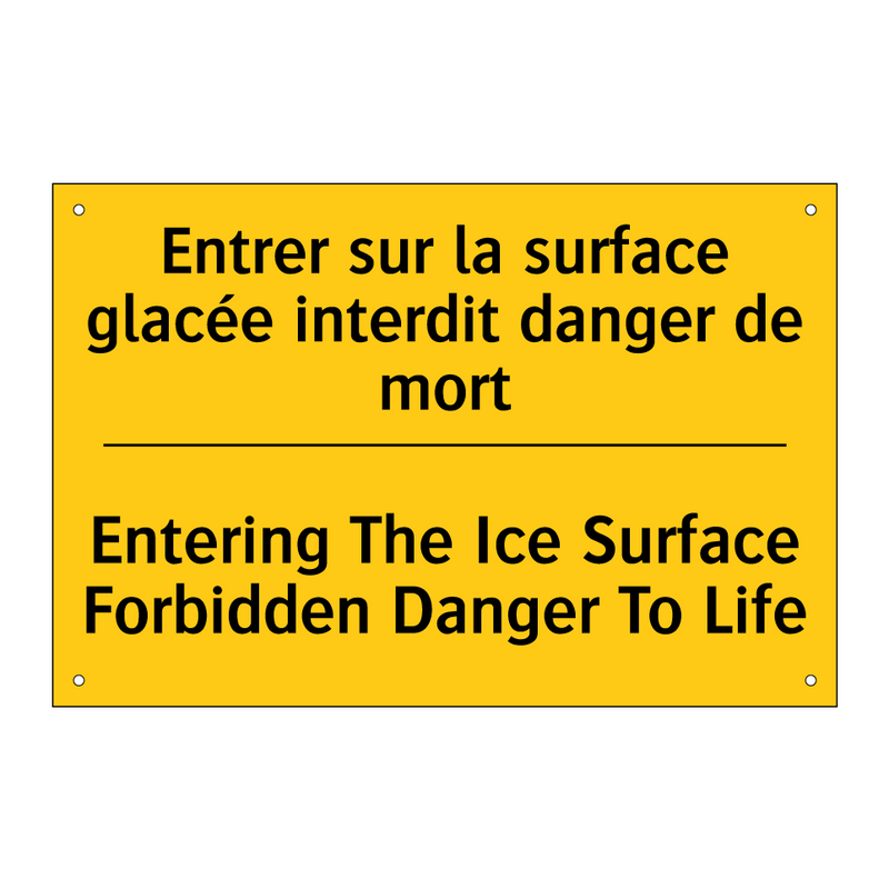 Entrer sur la surface glacée interdit  /.../ - Entering The Ice Surface Forbidden  /.../