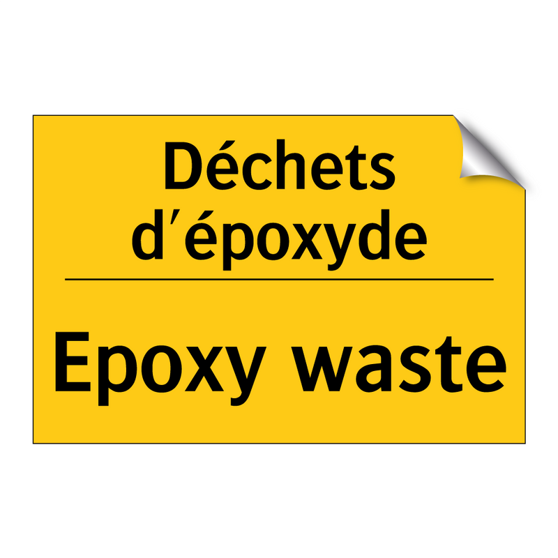 Déchets d'époxyde - Epoxy waste