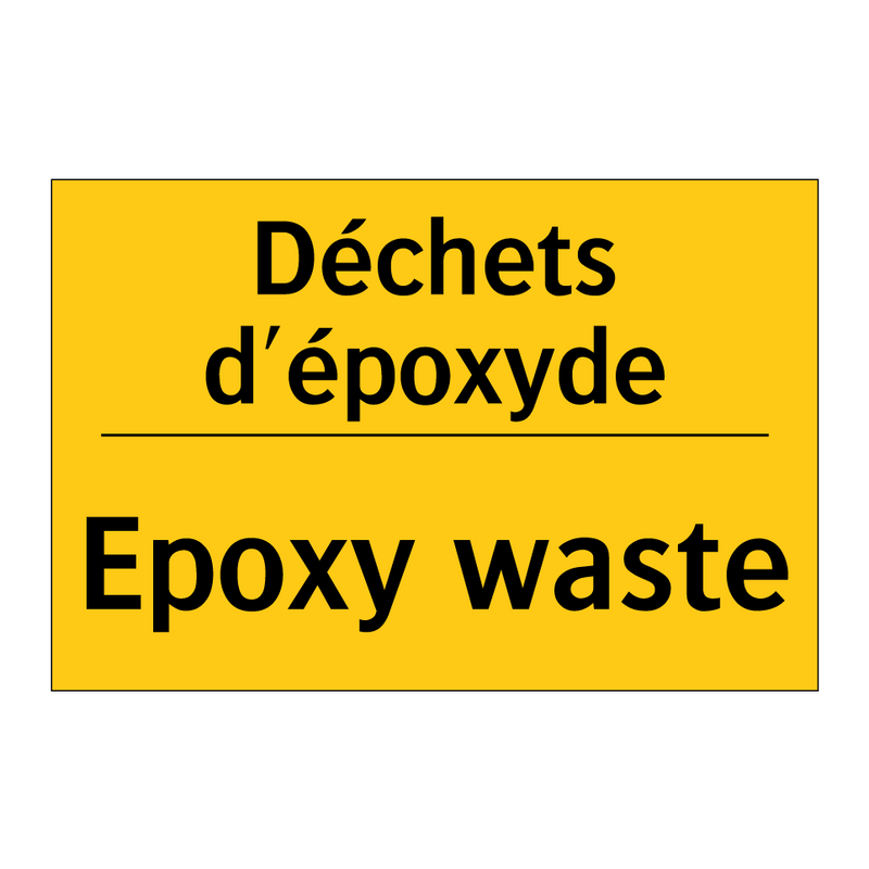 Déchets d'époxyde - Epoxy waste